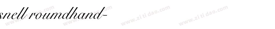 snell roumdhand字体转换